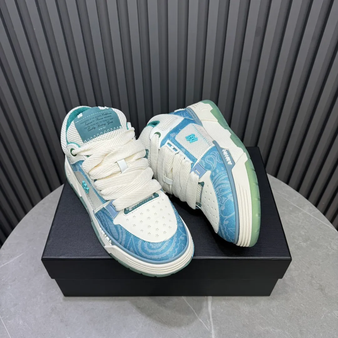 Men's shoes 💰660💰 AMIRI AMIRI trendy brand hot sale 🔥 Available all year round, couples 💑 Official website synchronization Imported fabrics 1⃣️ vs 1⃣️ replica, original factory special original sole, 35-45 (45. non-refundable)